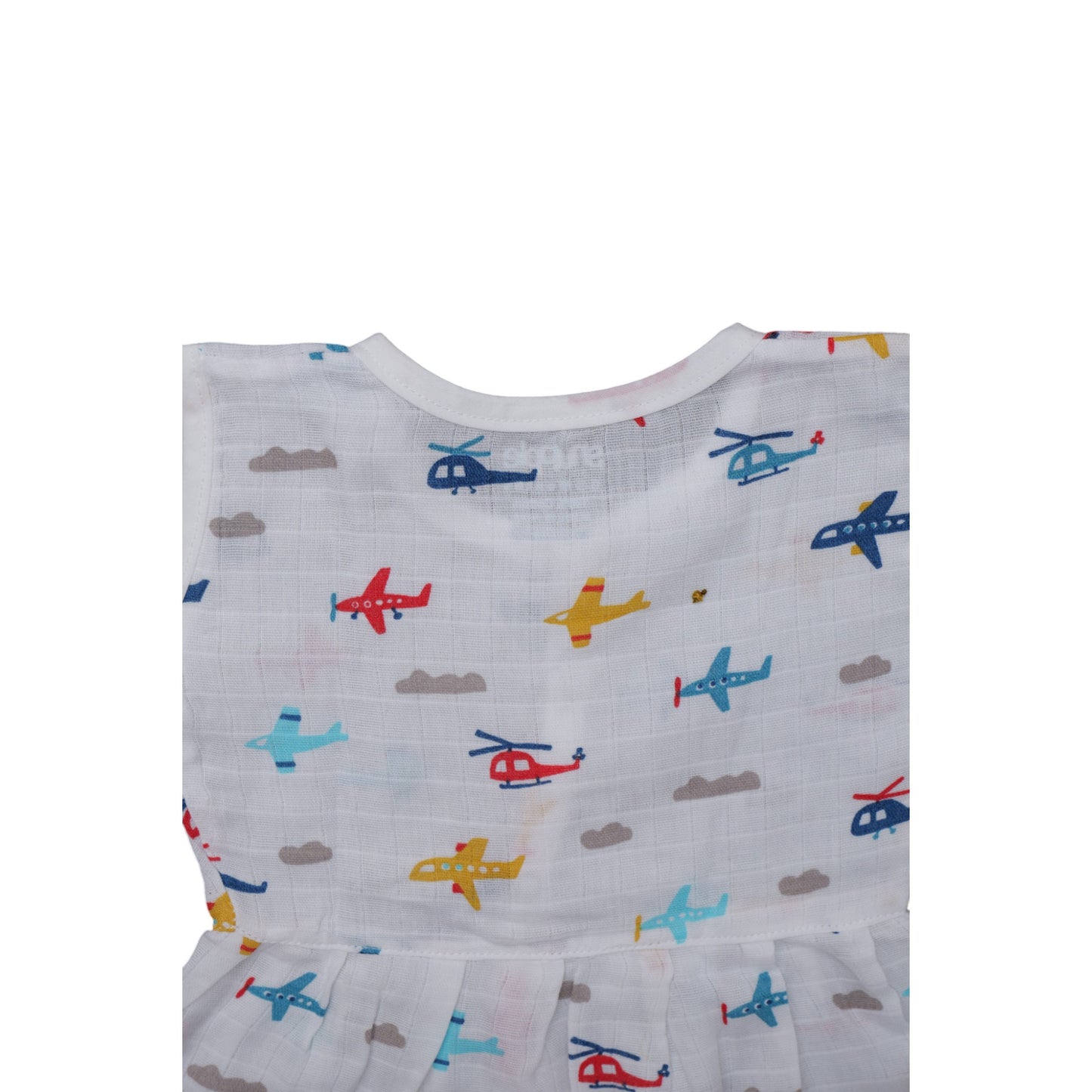 Muslin Cotton Baby Frock – Soft, Breathable Summer Wear for 0 to 12 Months (Cartoon)