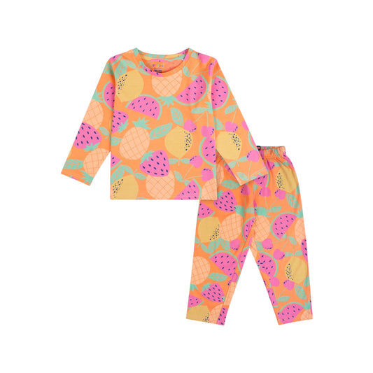100% Cotton Stretchable Fruits Design Coord Set – Premium Kids Outfit