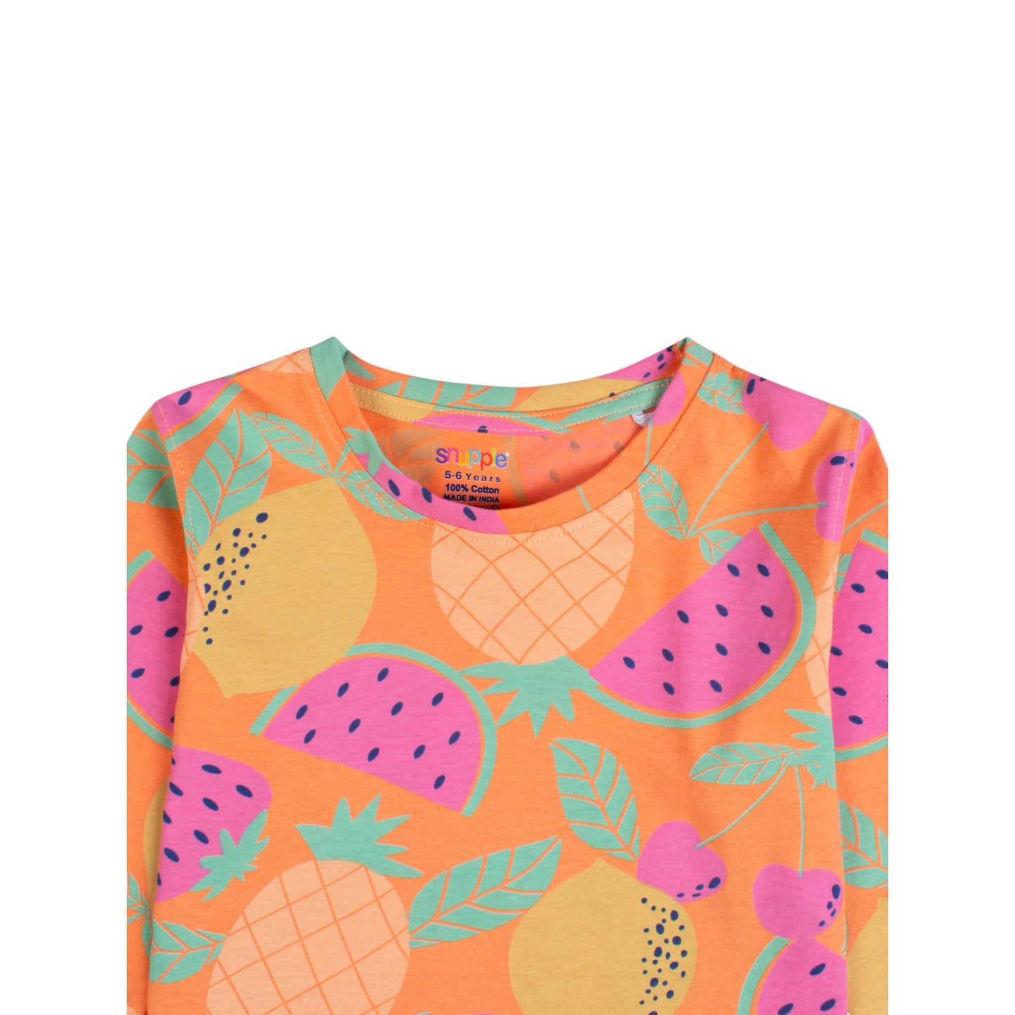 100% Cotton Stretchable Fruits Design Coord Set – Premium Kids Outfit