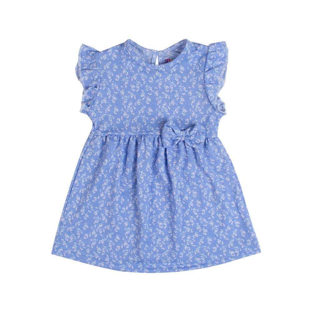 Infant Frock with blue flower print