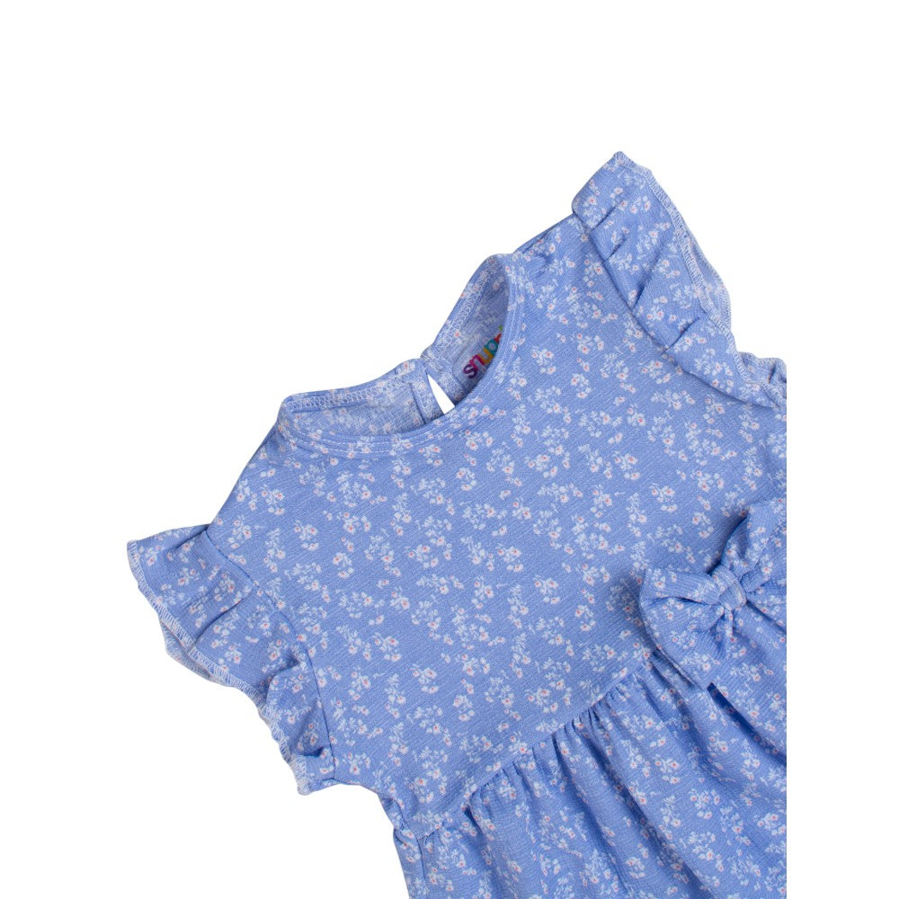 Infant Frock with blue flower print