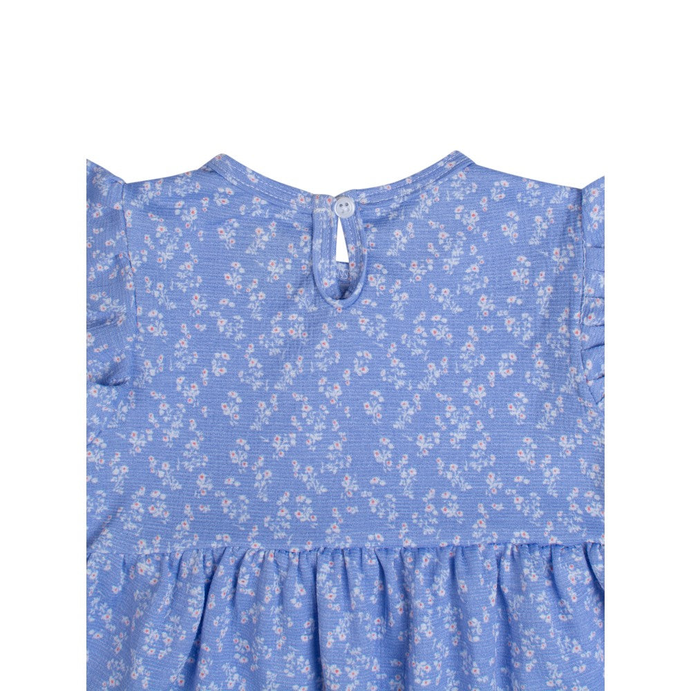 Infant Frock with blue flower print