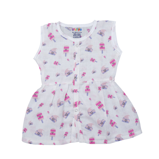 Muslin Cotton Baby Frock – Soft, Breathable Summer Wear for 0 to 12 Months