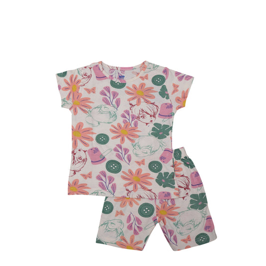 100% Cotton Floral Design Coord Set –  Comfortable Kids Outfit