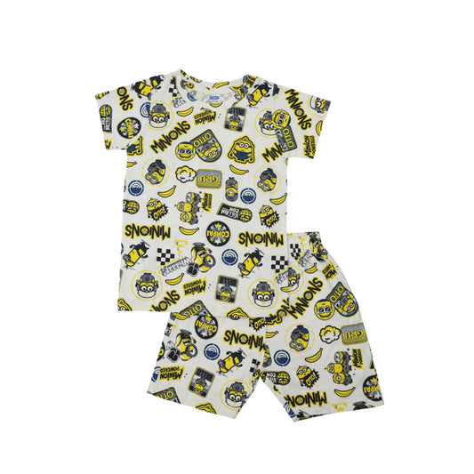 100% Cotton Cartoon Design Coord Set –  Comfortable Kids Outfit.