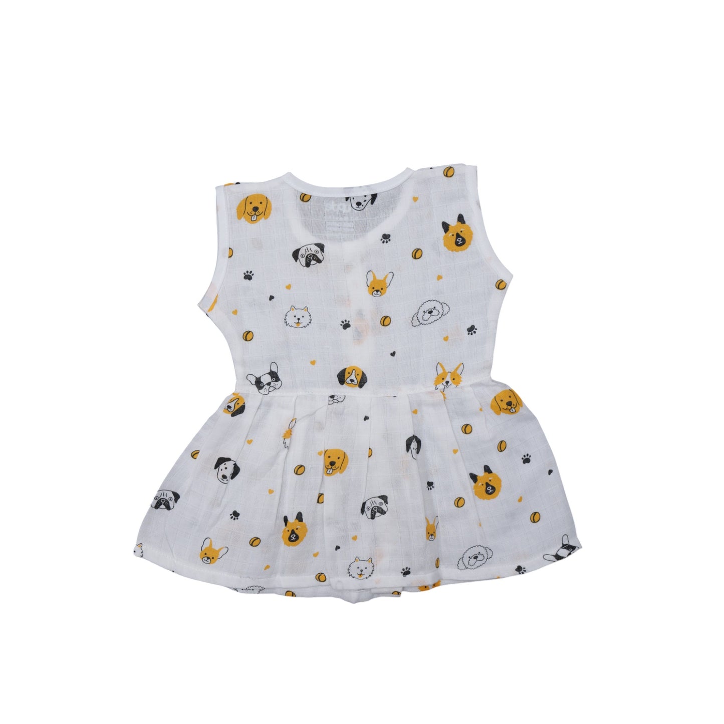 Muslin Cotton Baby Frock – Soft, Breathable Summer Wear for 0 to 12 Months (Animal Print)
