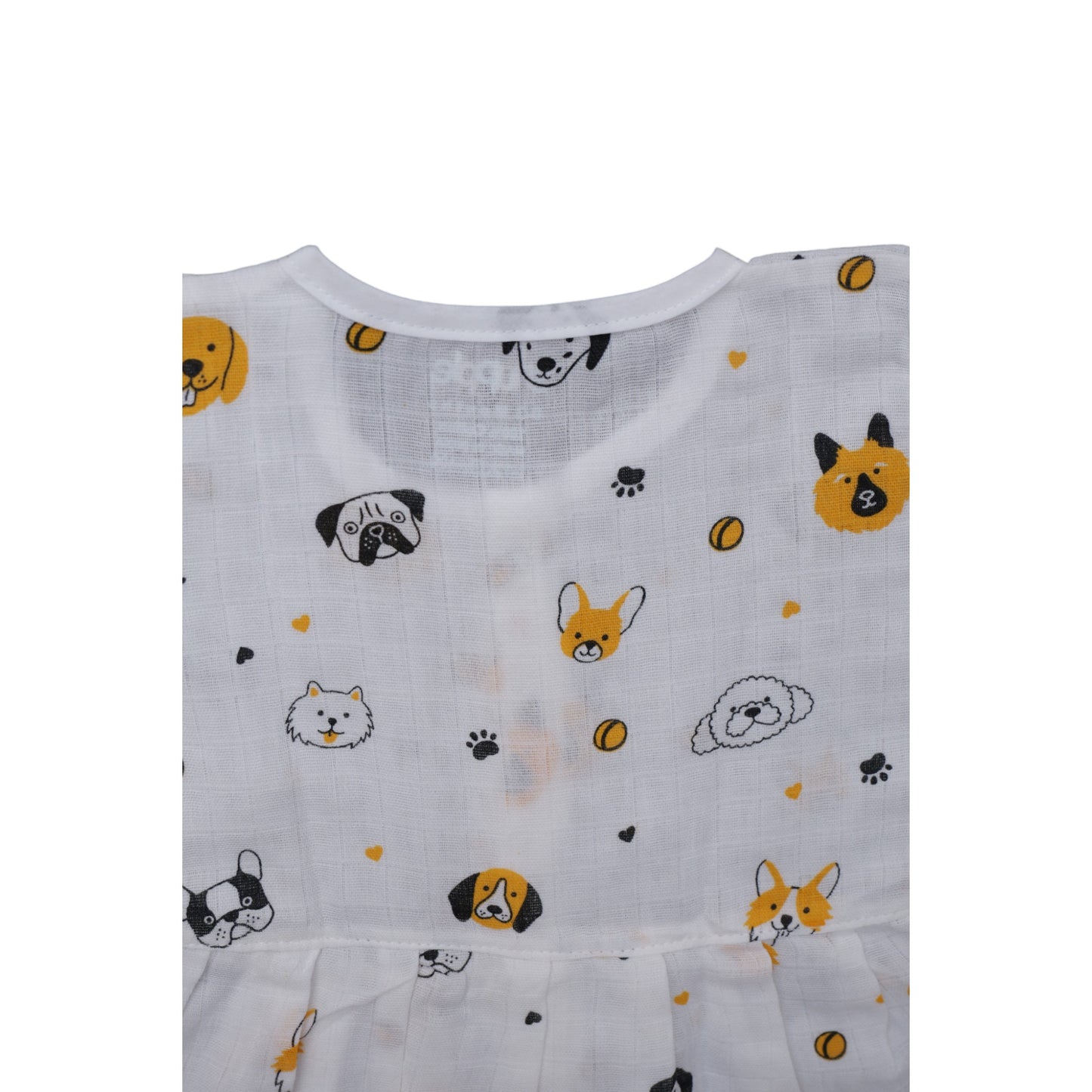 Muslin Cotton Baby Frock – Soft, Breathable Summer Wear for 0 to 12 Months (Animal Print)