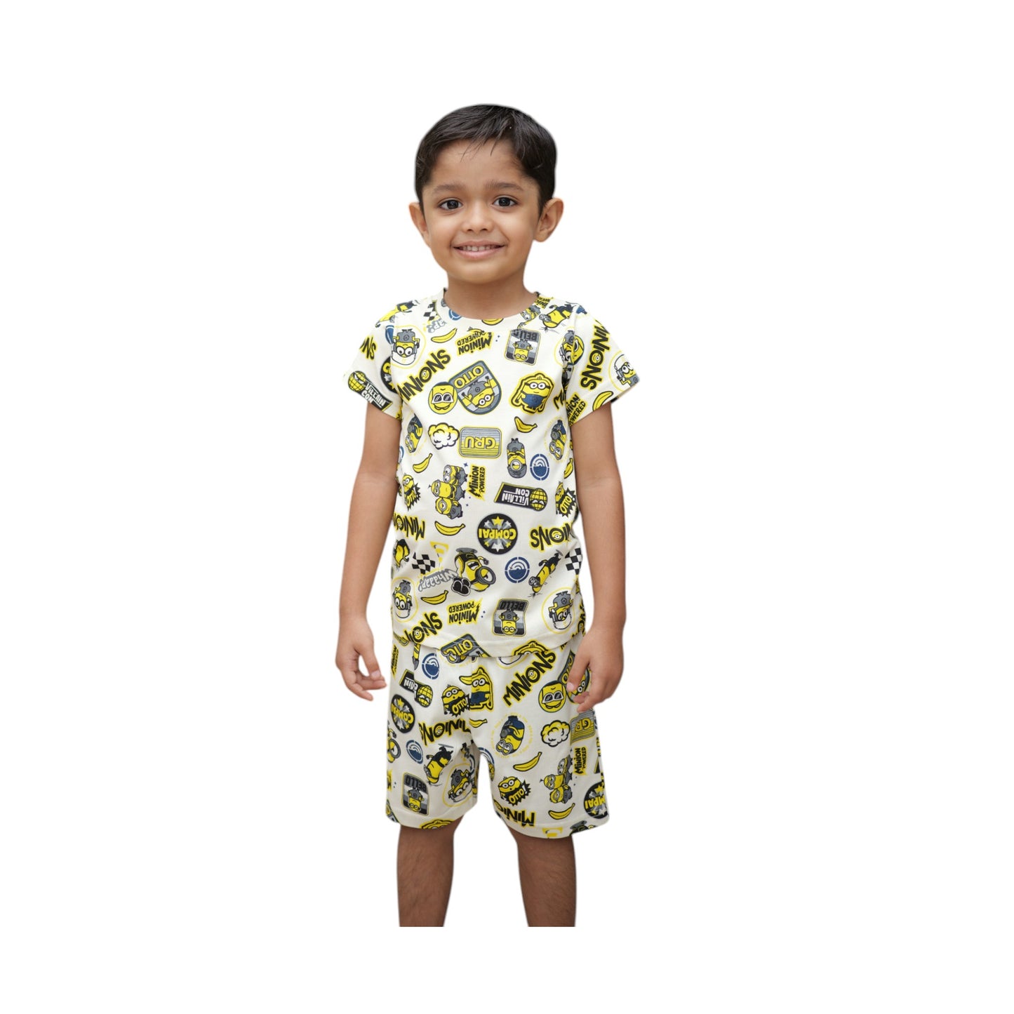 100% Cotton Cartoon Design Coord Set –  Comfortable Kids Outfit.